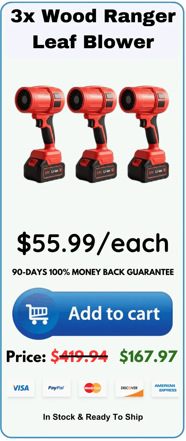 Wood Ranger Leaf Blower offer package price